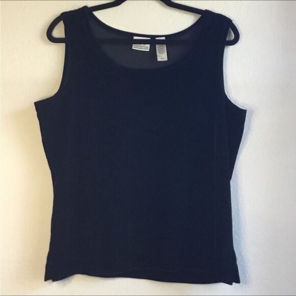 Black velvet tank with side slits witchy witchcore whimsygoth boho vintage y2k - Picture 1 of 5
